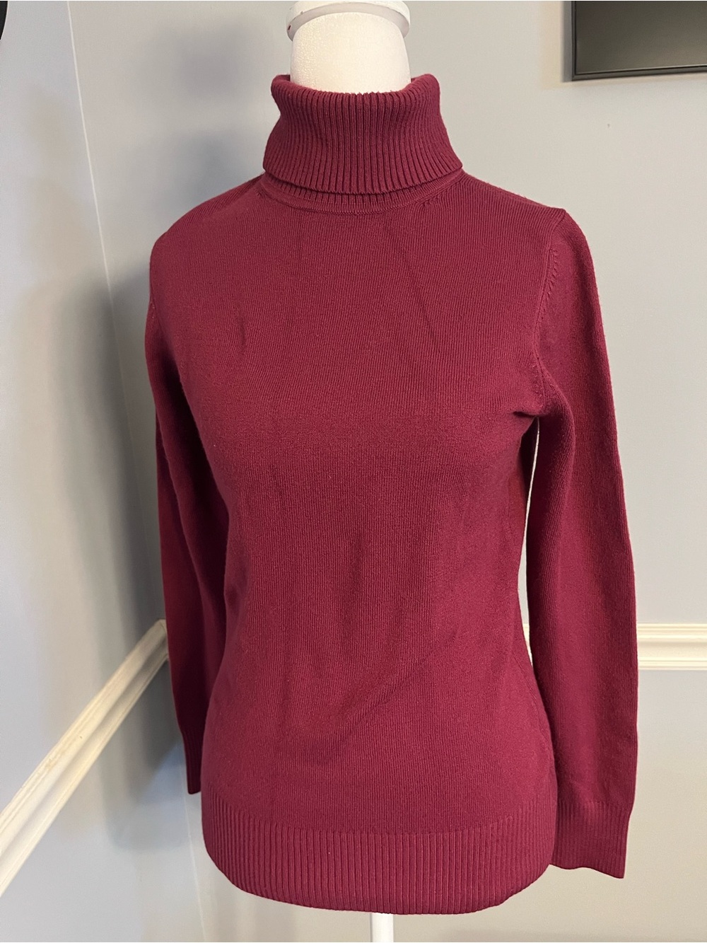 French Connection Wine Red Turtleneck Sweater